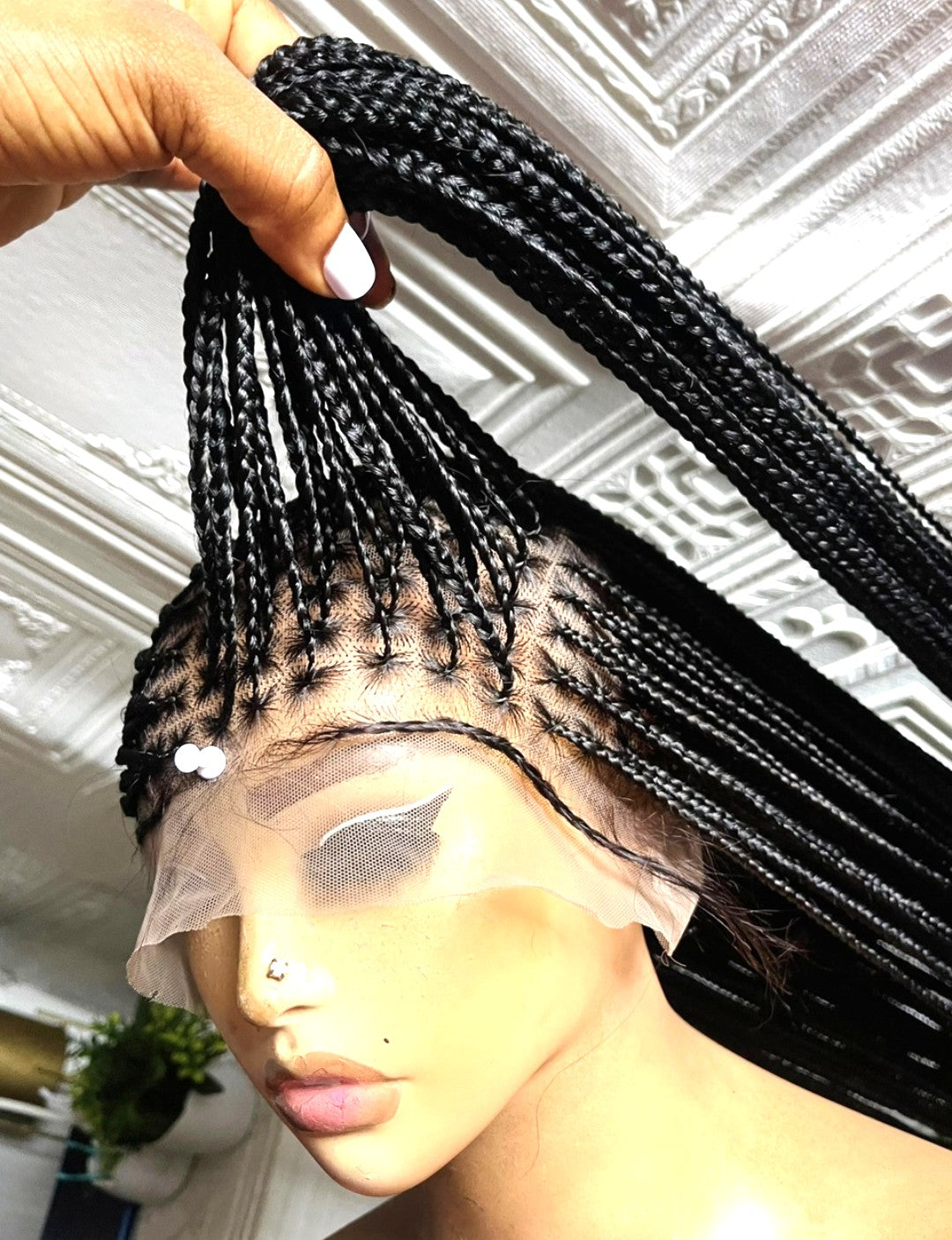bone straigh braided wigs