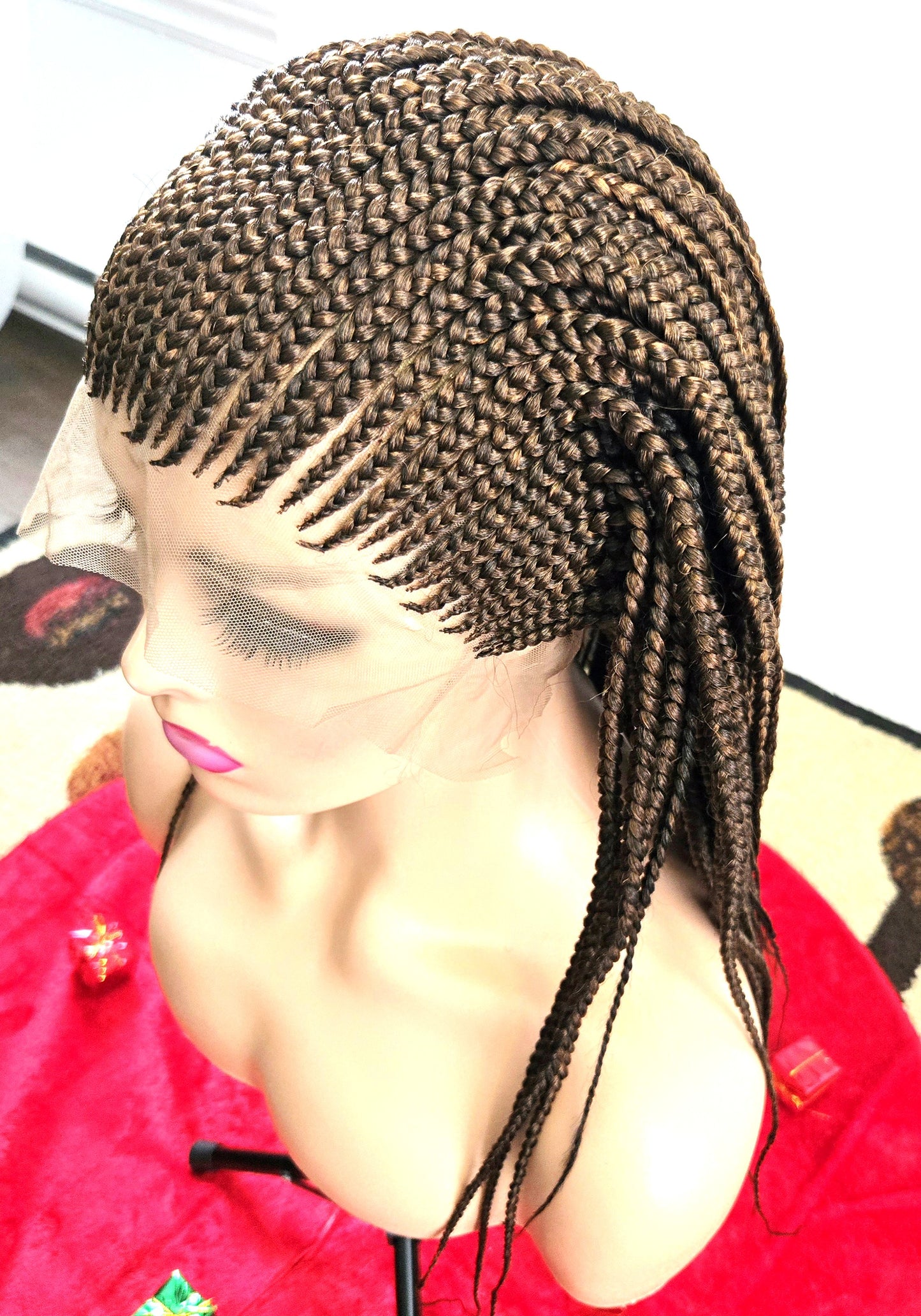 Perruque tresse en passe mèche