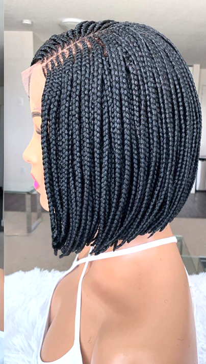 Perruque tresse Bob avec passe mèche