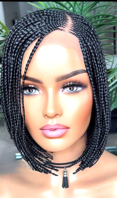 Perruque tresse Bob avec passe mèche