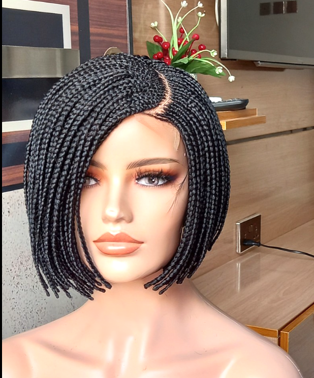 Perruque tresse Bob avec passe mèche
