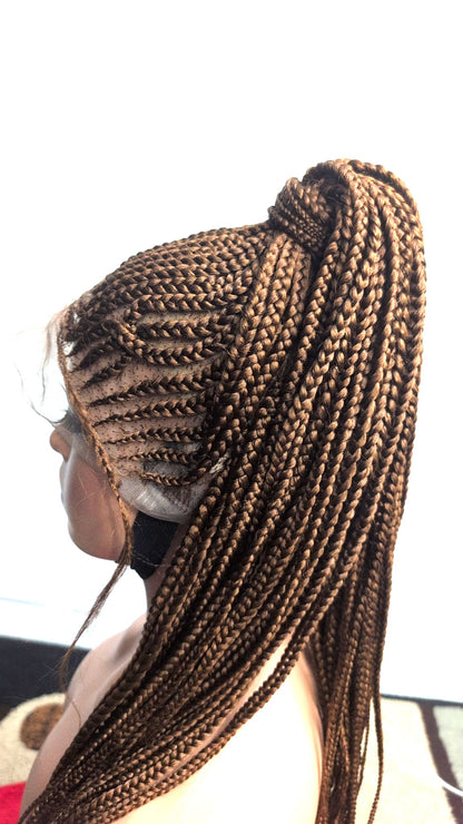 Perruque tresse en passe mèche avec rasta