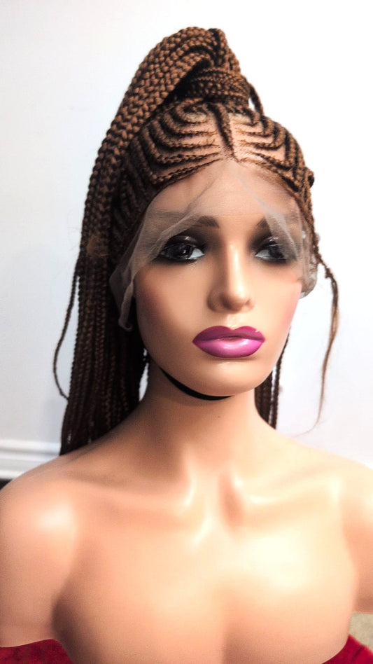 Perruque tresse en passe mèche avec rasta