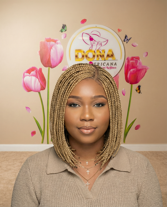 Perruque tressée bob + passe mèche - Donaafricana 