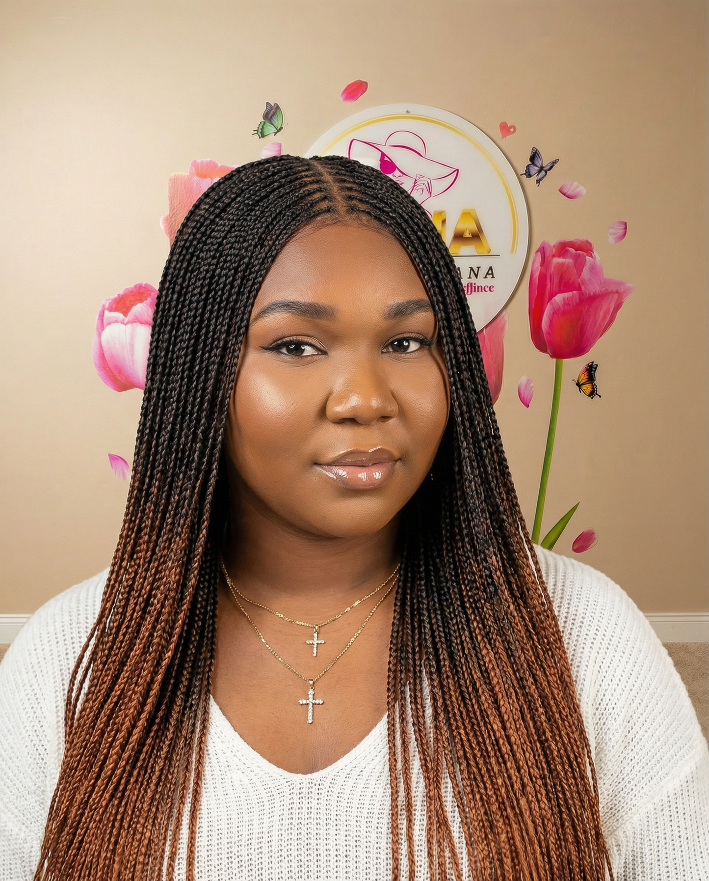 Bone Straight Knotless Braids - Donaafricana 