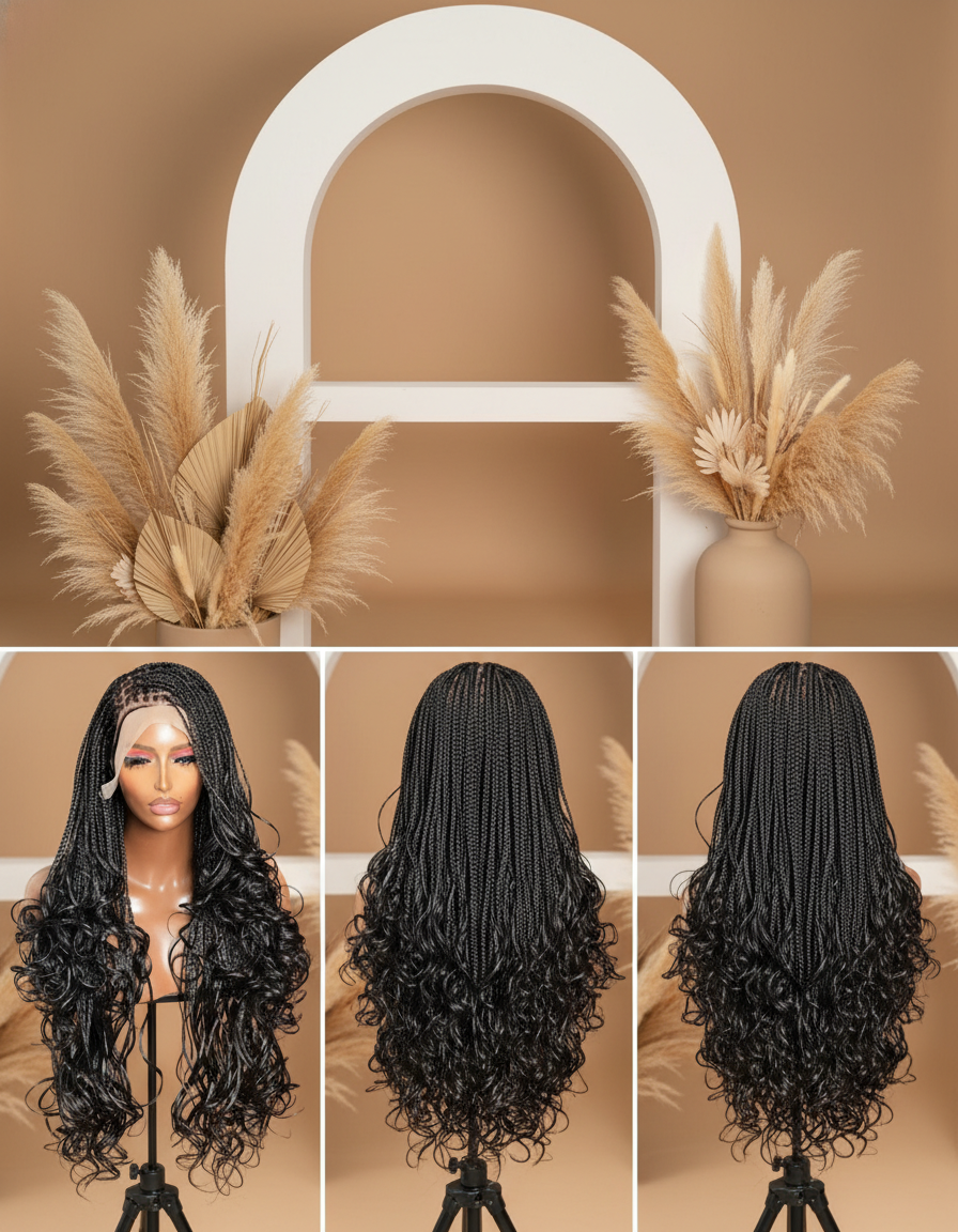 perruque tresse French Curl Braids - Donaafricana 