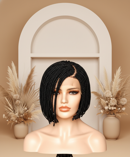 Perruque tresse Bob avec passe mèche - Donaafricana 