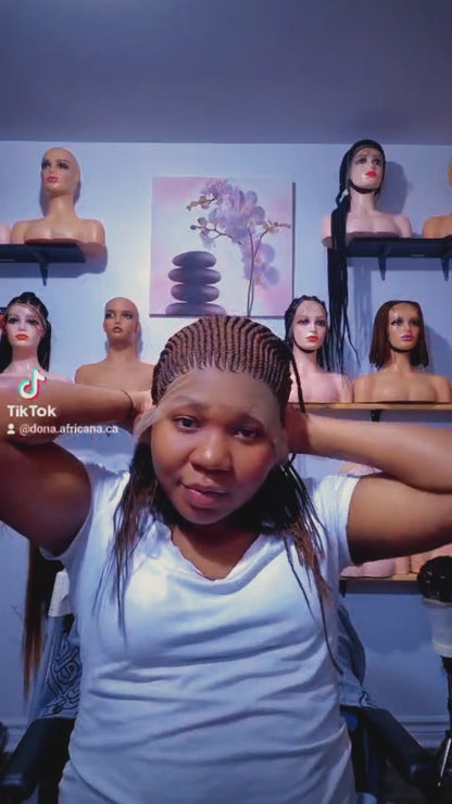 Perruque tresse en passe mèche