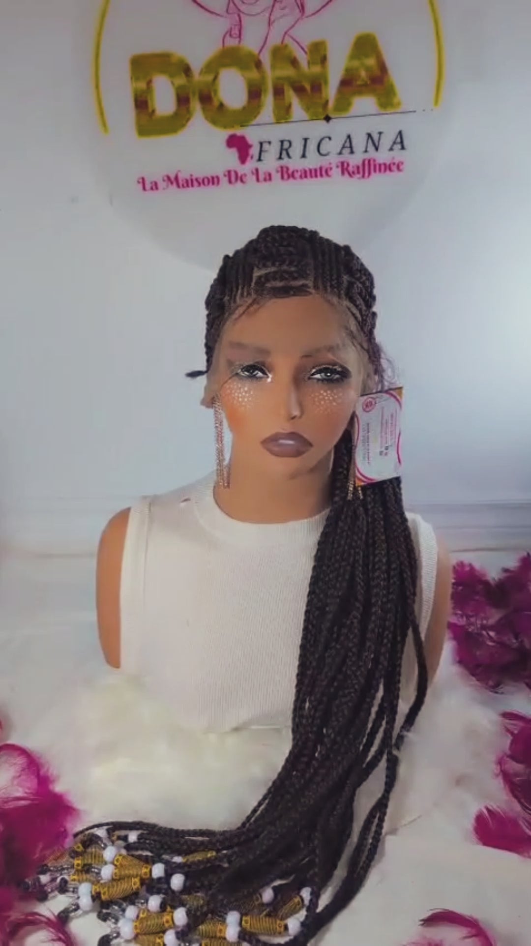 Perruque tresse en passe mèche zizzac