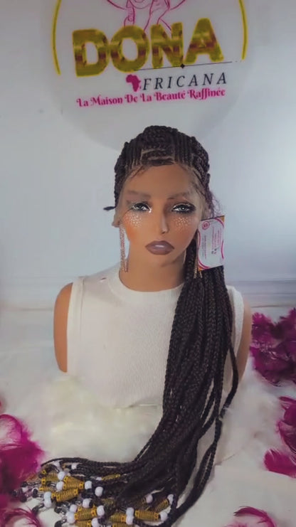 Perruque tresse en passe mèche zizzac