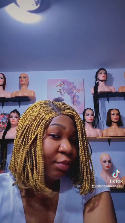 Perruque tressée bob + passe mèche