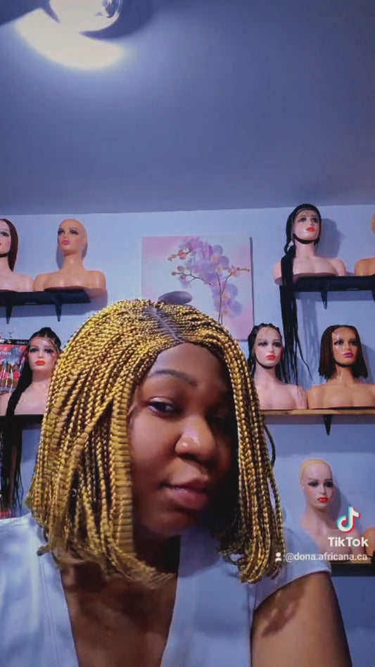 Perruque tressée bob + passe mèche